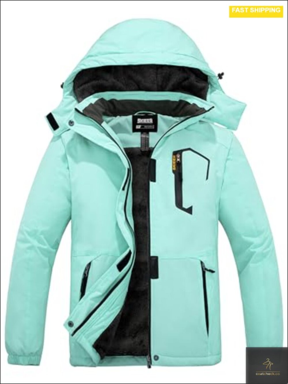Women's Waterproof Ski Jacket Warm Winter Fleece Lined Snowboarding Coat